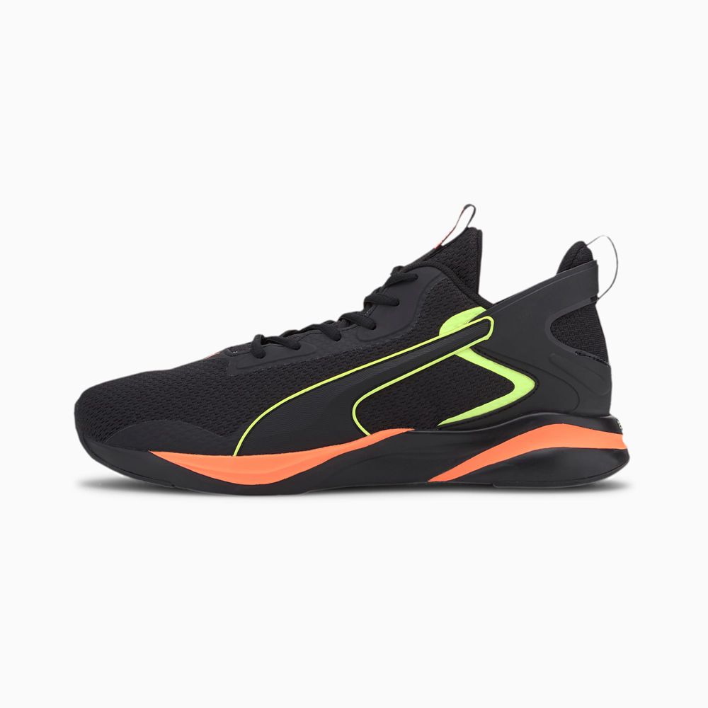 Puma SOFTRIDE Rift Tech Férfi Futócipő - Fekete/Narancssárga ( Hungary - BJXLI1634 )